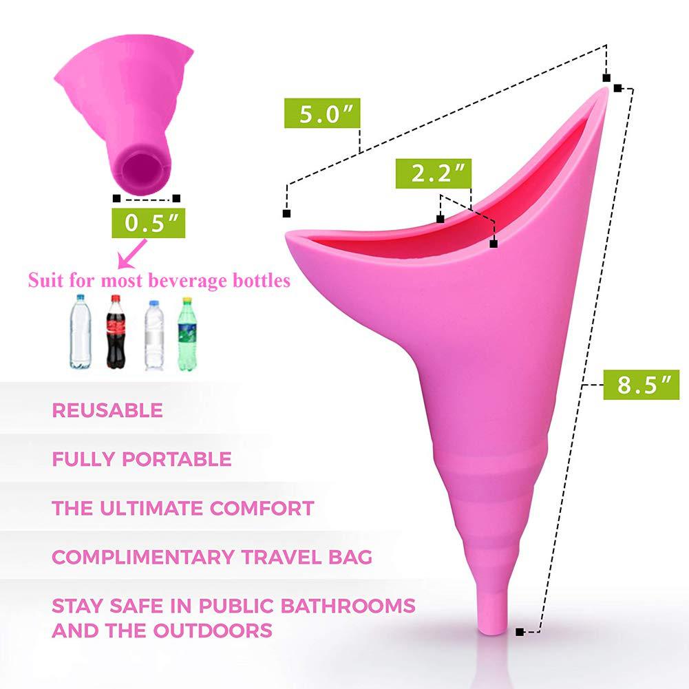 Ladies portable outdoor emergency standing urinal female silicone urinal