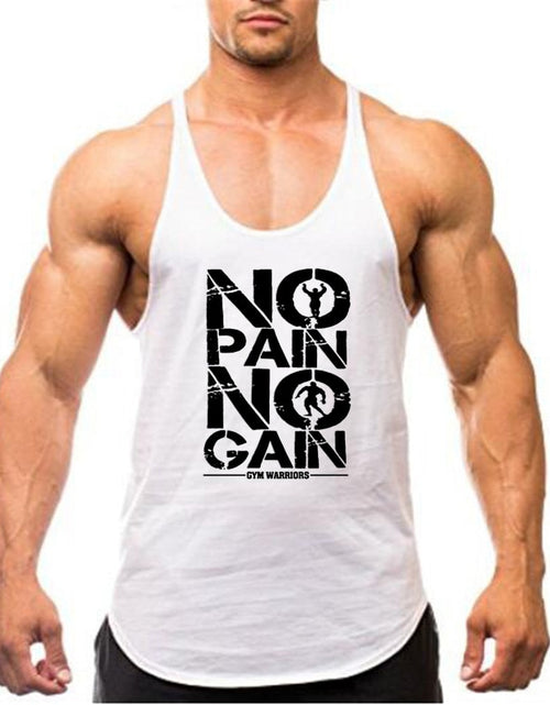 Load image into Gallery viewer, Gym Stringer Tank Top Men Bodybuilding Clothing Cotton Sleeveless Shirt Man Fitness Vest Singlet Sportwear Workout Tanktop
