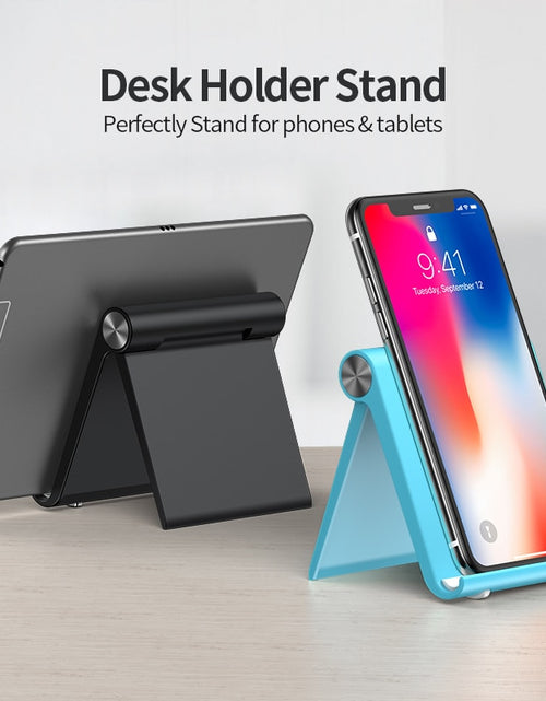 Load image into Gallery viewer, Phone Holder Stand Mobile Smartphone Support Tablet Stand for iPhone Desk Cell Phone Holder Stand Portable Mobile Holder
