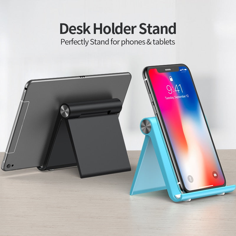 Phone Holder Stand Mobile Smartphone Support Tablet Stand for iPhone Desk Cell Phone Holder Stand Portable Mobile Holder