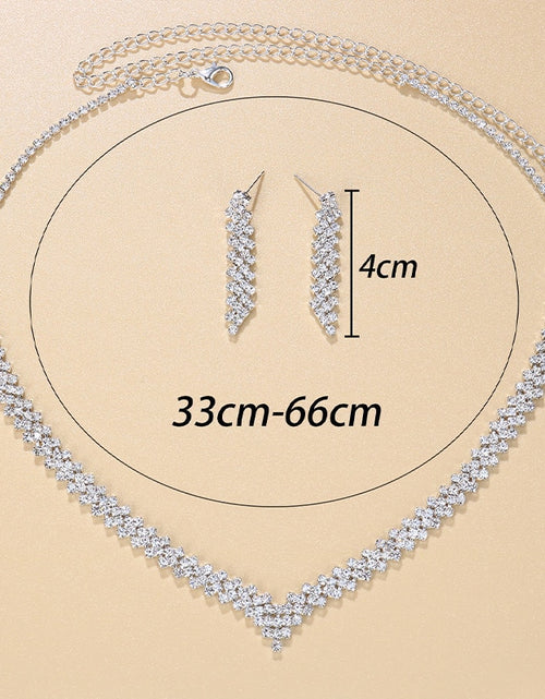 Load image into Gallery viewer, Necklace Earrings Set Aesthetic Women Bridal Accessories Statement African Piercing Wedding Jewelry Decoration
