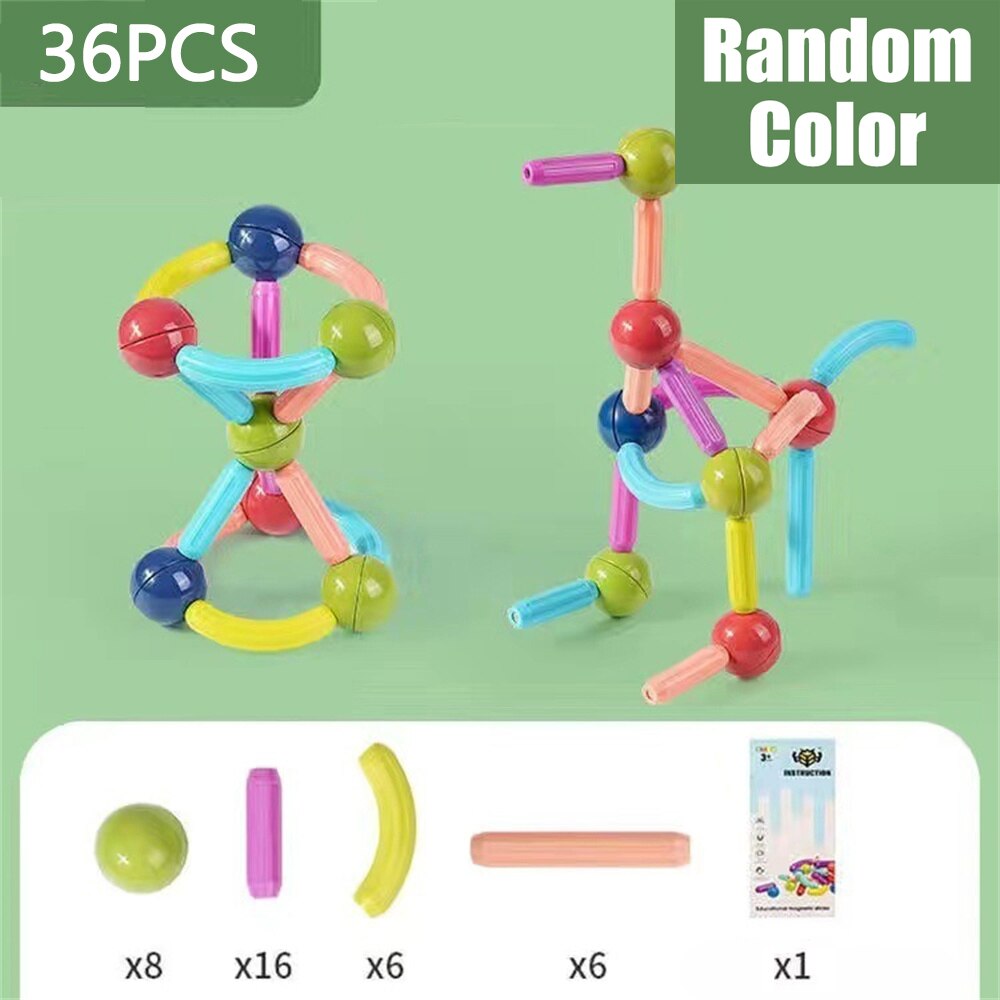 25-64Pcs Big Size Magnetic Stick Building Blocks game magnets children Set Kid Magnets for children Magnetic Toy Bricks neo cube