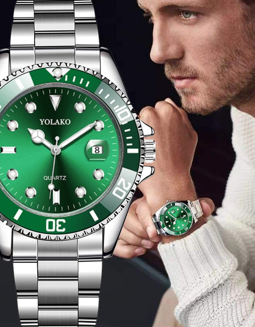 Load image into Gallery viewer, Men Watch New Luxury Business Watch Men Waterproof Date Green Dial Watches Fashion Male Clock Wrist Watch Relogio Masculino
