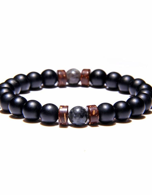 Load image into Gallery viewer, Beads Bracelet for Men Natural Volcanic Stone Bead Tibetan Buddha chakra Lava Stone Diffuser Bracelets Men Fashion New Jewelry
