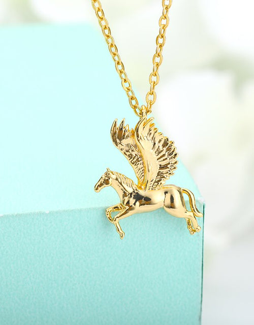 Load image into Gallery viewer, Stainless Steel Pegasus Necklace For Women Men Goth Gold Color Necklace Pendant 2020 Fashion Choker Boho Jewerly Christmas Gift
