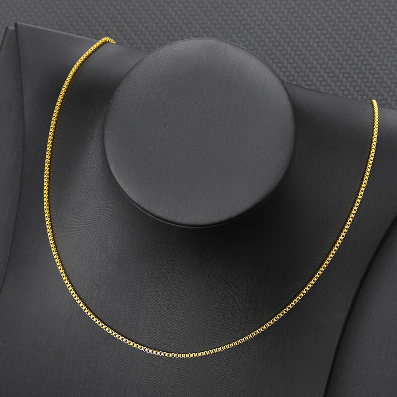 Stainless Steel Necklace for Men Women Curb Cuban Link Chain Chokers Vintage Gold Golor Chains Christmas Gift