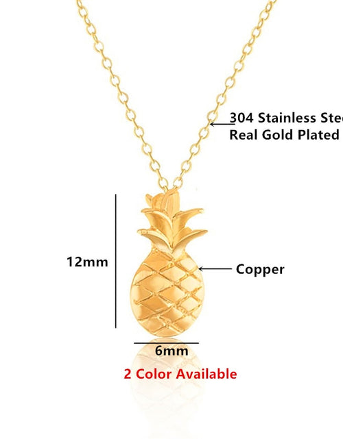 Load image into Gallery viewer, Mini Pineapple Charm Necklace Women Men Fashion Jewelry Summer Fruit Dainty   Ananas Collier Femme 2020
