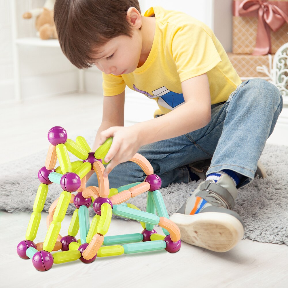 25-64Pcs Big Size Magnetic Stick Building Blocks game magnets children Set Kid Magnets for children Magnetic Toy Bricks neo cube