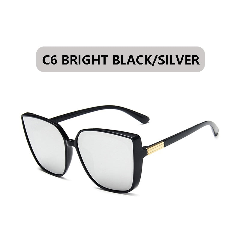 Square Sunglasses Women Luxury Brand Big Frame Cat Eye  Sun Glasses Ladies Classic Vintage Goggle Female GlassesUV400