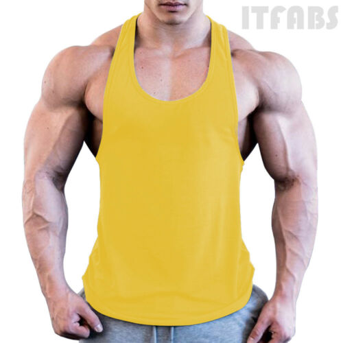 Load image into Gallery viewer, Gym Men Muscle Sleeveless Shirt Tank Top Bodybuilding Sport Fitness Workout Stringer Weight Singlets Breathable Running T-Shirt
