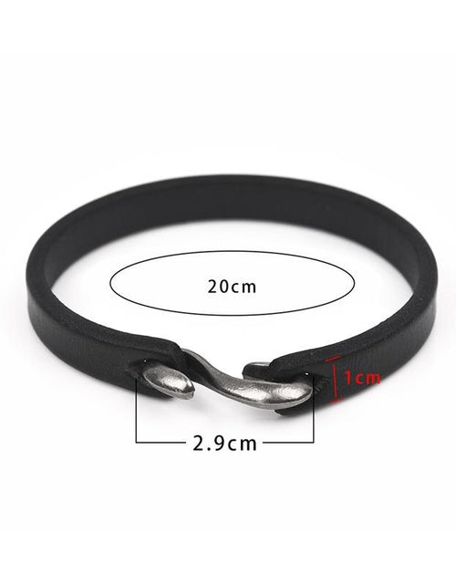 Load image into Gallery viewer, Men Bracelet Genuine Leather Bangle Retro Cuff Bracelet Classic Hooks Wristband Men Women Jewelry Gifts
