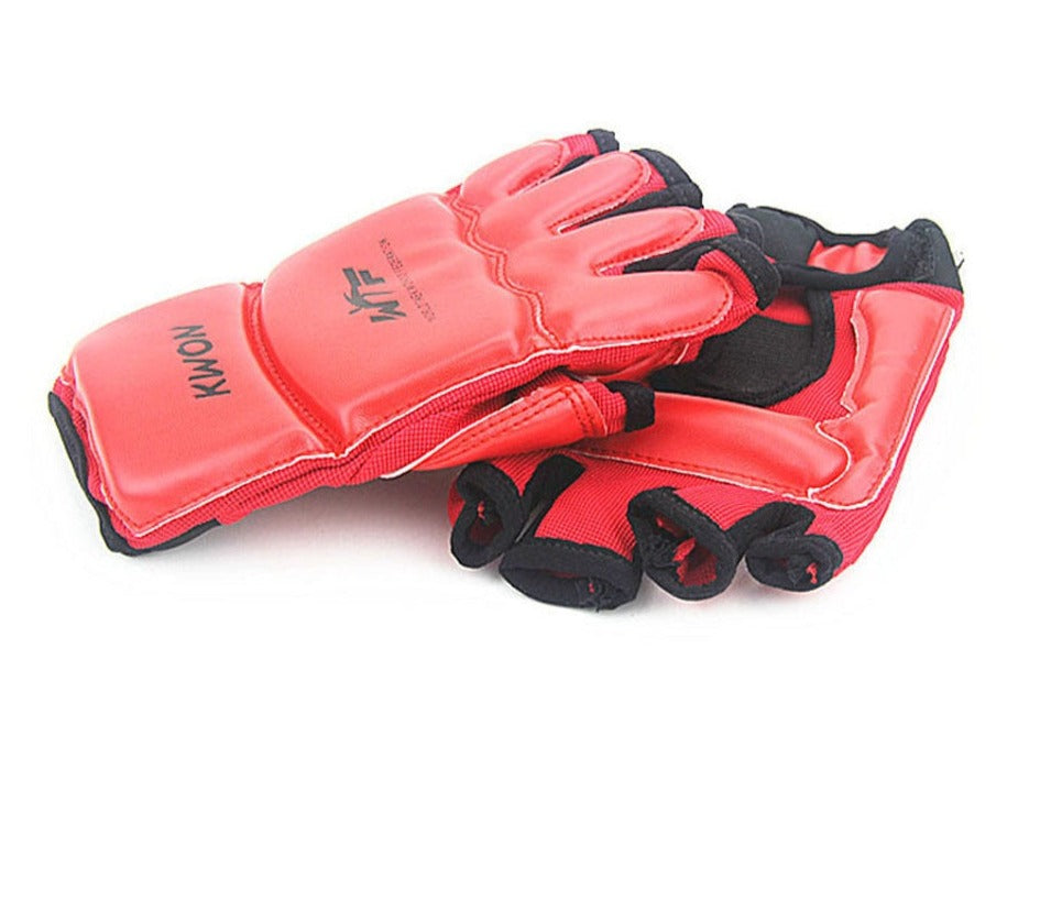 Half Finger Boxing Gloves PU Leather MMA Fighting Kick Boxing Gloves Karate Muay Thai Training Workout Gloves Kids Men