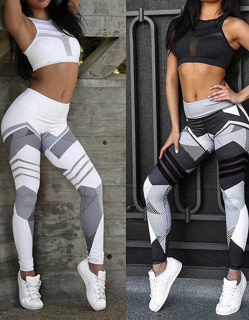 Load image into Gallery viewer, Leggings 2021 Sexy Fitness Yoga Sport Pants Push Up Women Gym Running Jegging Tights High Waist Print Pants Joggers Trousers
