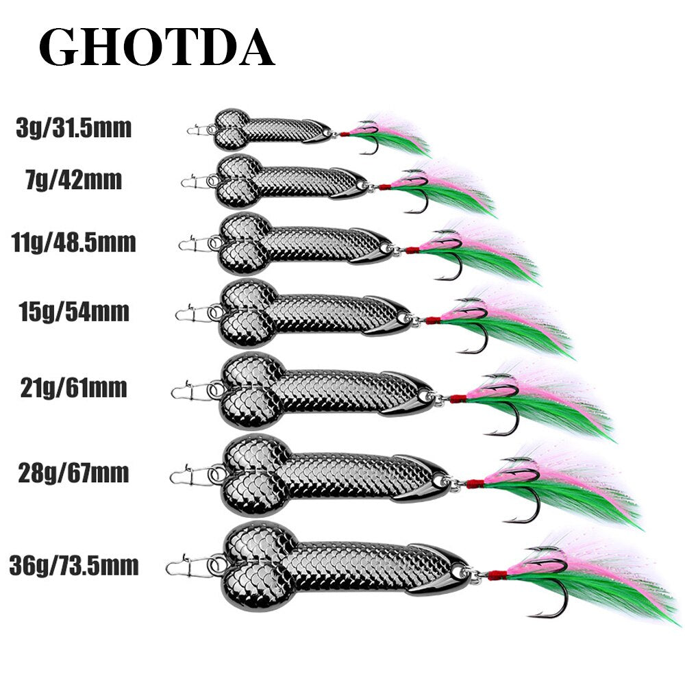 Metal Spinner 3g, 7g, 11g, 15g, 21g, 28g, 36g Black Gold Bass Pike  Fishing Lure Fishing Tackle