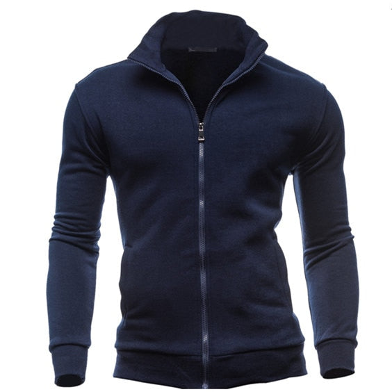 New Men&#39;s No Hoodies Sweatshirts Zipper Stand Collar Men Sweatshirts For Male No Hooded Sweatshirt Man Pullover