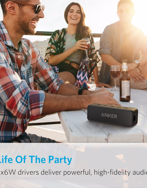 Load image into Gallery viewer, Anker Soundcore 2 Portable Wireless Bluetooth Speaker Better Bass 24-Hour Playtime 66ft Bluetooth Range IPX7 Water Resistance
