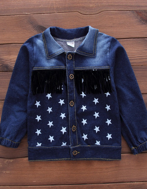 Load image into Gallery viewer, New Baby Boys Clothing Set Girls Cute Suits Denim Jeans Coat T-Shirt Pants 3PCS Star Outfit Toddler Kids Casual Cool Outerwear
