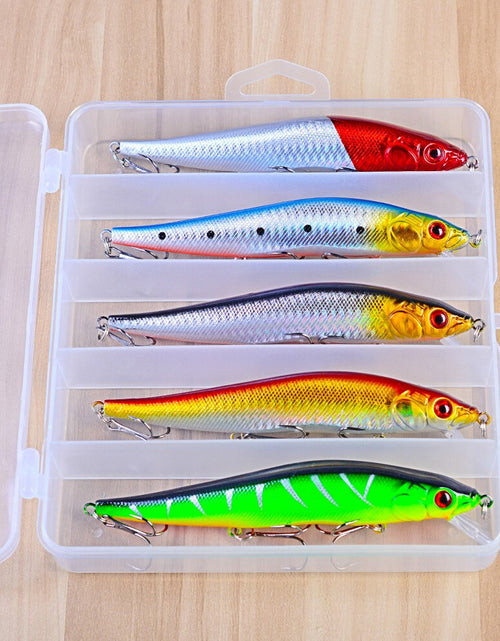 Load image into Gallery viewer, 5 Pcs/Set Minnow Fishing Lures Crankbaits 20.5g 140mm Fishing Accessories With Storage Box
