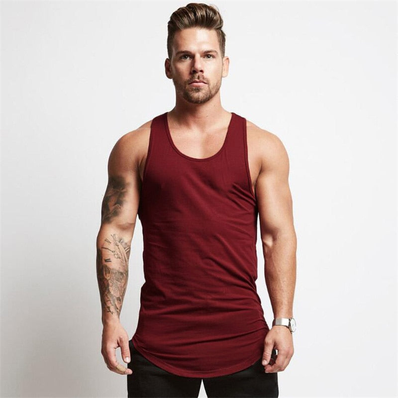 2020 Gym Workout Sleeveless Shirt Tank Top Men Bodybuilding Clothing Fitness Mens Sportwear Vests Muscle Men Tank Tops