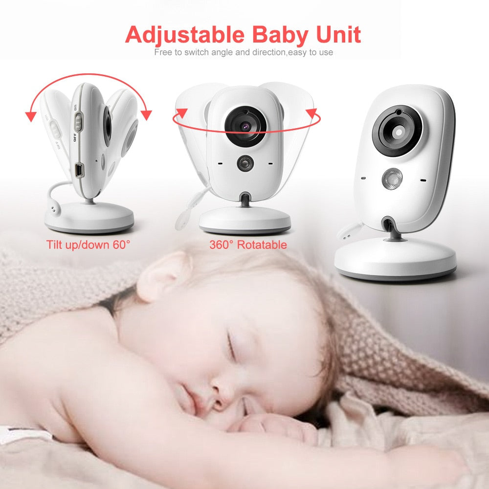 Video Baby Monitor 2.4G Wireless With 3.2 Inches LCD 2 Way Audio Talk Night Vision Surveillance Security Camera Babysitter