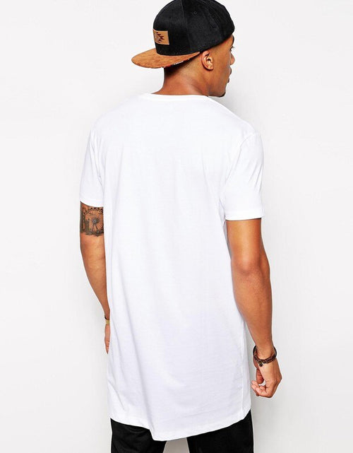 Load image into Gallery viewer, 2022 Brand Mens T-Shirt White Long Hip Hop StreetWear Men T Shirt Extra Long Length Tee Tops Longline For Male Clothing Tshirts
