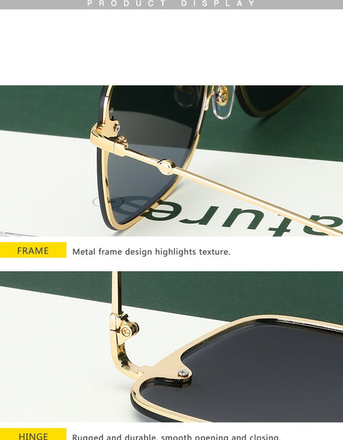 Load image into Gallery viewer, 2023 New Fashion Lady Oversize Rimless Square Bee Sunglasses Women Men Small Glasses Gradient Sun Glasses Female UV400
