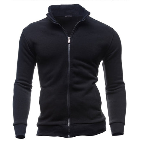 Load image into Gallery viewer, New Men&#39;s No Hoodies Sweatshirts Zipper Stand Collar Men Sweatshirts For Male No Hooded Sweatshirt Man Pullover
