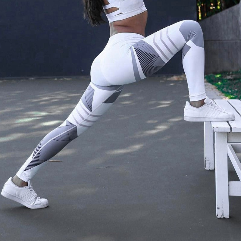 Leggings 2021 Sexy Fitness Yoga Sport Pants Push Up Women Gym Running Jegging Tights High Waist Print Pants Joggers Trousers