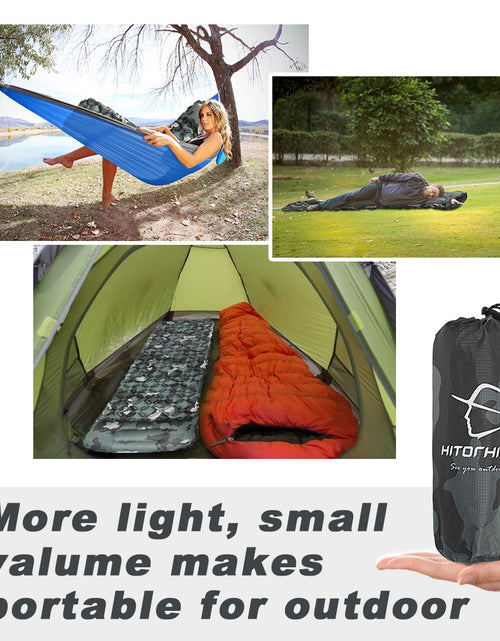 Load image into Gallery viewer, Outdoor Sleeping Pad Camping Inflatable Mattress with Pillows Travel Mat Folding Bed Ultralight Air Cushion Hiking Trekking
