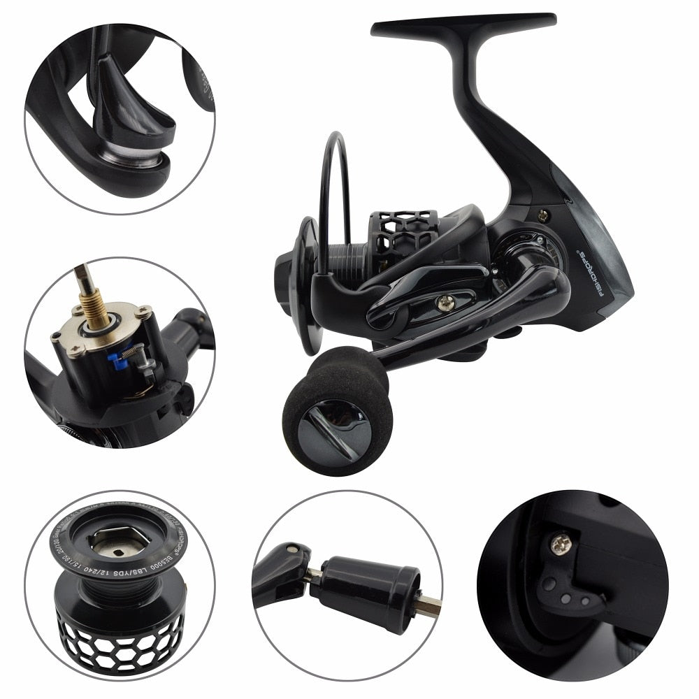 Fishing Reels Spinning Reel 12bb Saltwater Lightweight Pesca Size 1000-7000 Fishing Wheel Coil Hot Sale