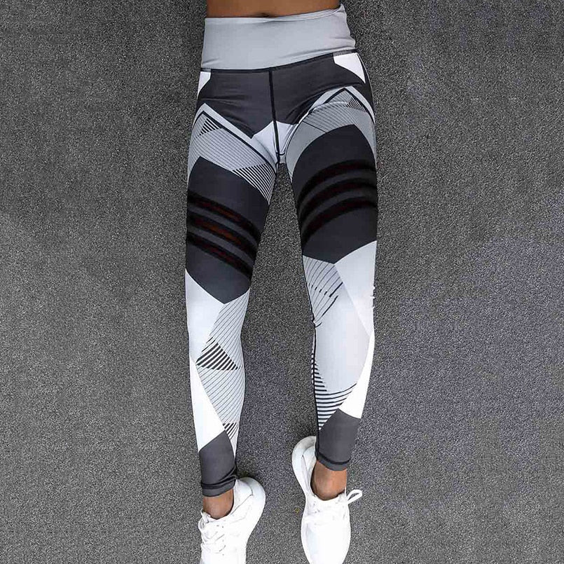 Leggings 2021 Sexy Fitness Yoga Sport Pants Push Up Women Gym Running Jegging Tights High Waist Print Pants Joggers Trousers