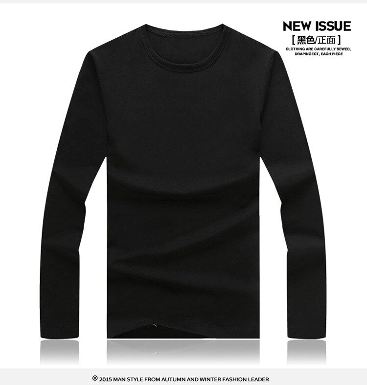 2022 MRMT men&#39;s T shirt 3 Basic colors Long Sleeve Slim T-shirt young men Pure color tee shirt 3XL size O neck Free Shipping