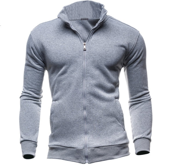 New Men&#39;s No Hoodies Sweatshirts Zipper Stand Collar Men Sweatshirts For Male No Hooded Sweatshirt Man Pullover