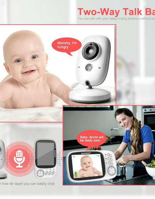 Load image into Gallery viewer, Video Baby Monitor 2.4G Wireless With 3.2 Inches LCD 2 Way Audio Talk Night Vision Surveillance Security Camera Babysitter
