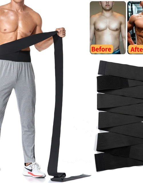 Load image into Gallery viewer, Men Waist Trainer Abdomen Body Shaper High Compression Modeling Strap Slimming Belly Belt Fitness Cincher Sweat Wraps Shapewear
