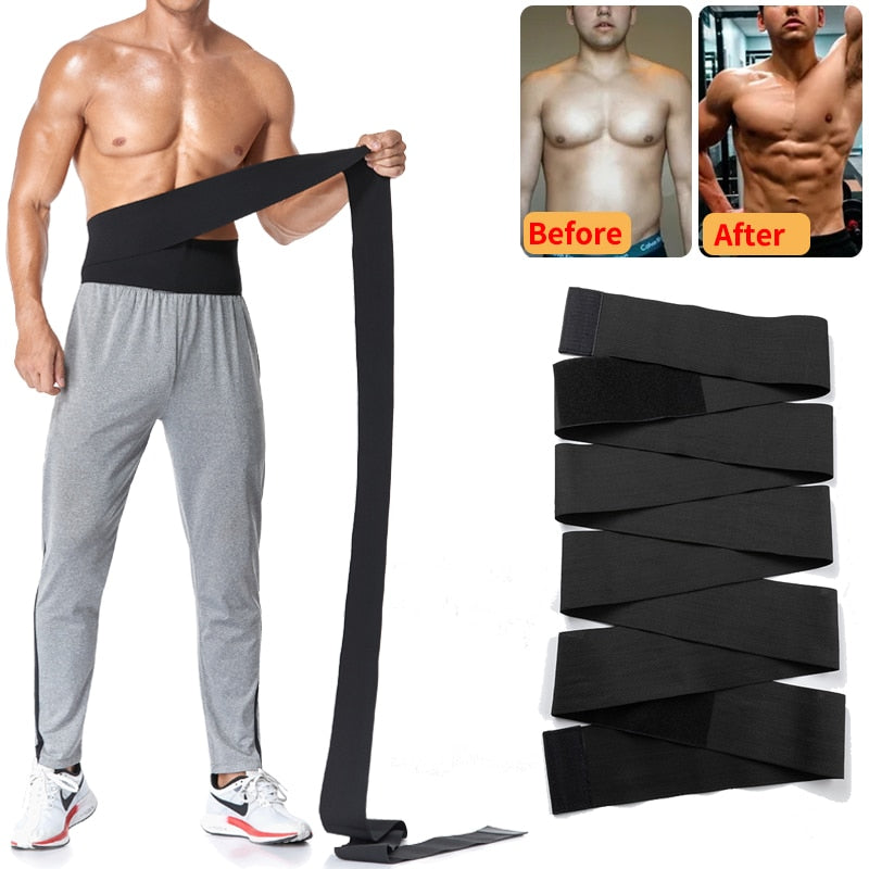 Men Waist Trainer Abdomen Body Shaper High Compression Modeling Strap Slimming Belly Belt Fitness Cincher Sweat Wraps Shapewear