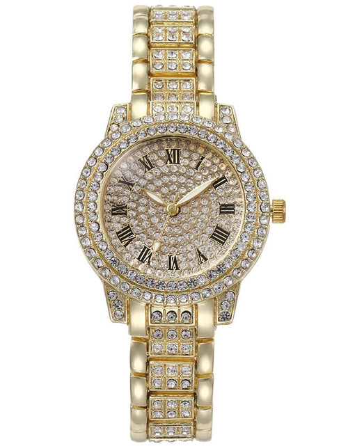 Load image into Gallery viewer, Hot Fashion Women Luxury Diamond Watches Bracelet Ladies Quartz Watch Rose Gold Womens Wristwatch Shiny Crystal Reloj Mujer
