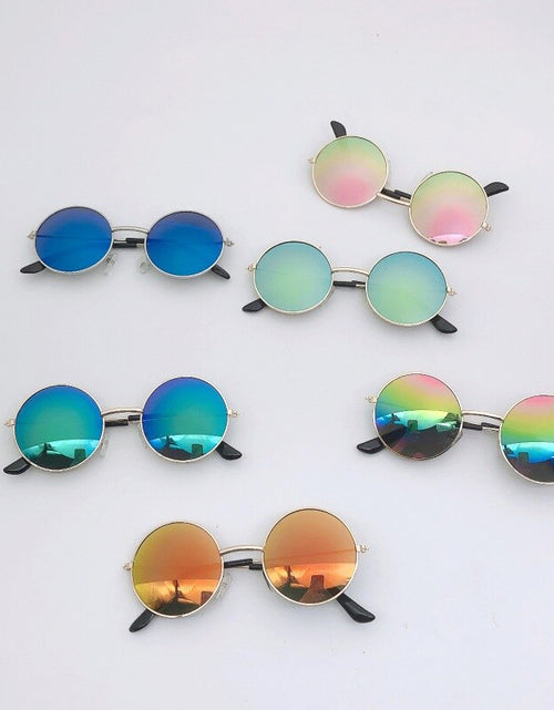 Load image into Gallery viewer, Hot Round Sunglasses Kids Metal Frame Glasses Anti-UV Sun Glasses For Boys Girls Eyewear Children oculos UV400 gift
