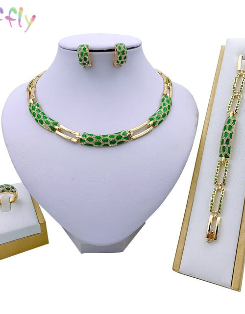 Load image into Gallery viewer, Dubai Costume Jewelry Sets for Women Luxury Bridal Nigerian Wedding African Beads Jewelry Set New Design
