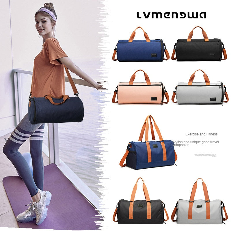 2021 NEW Men Gym Handbag For Training Bag Fitness Travel Storage bag Outdoor Sports Swim Women Dry Wet Gymtas Yoga Shoes Bag