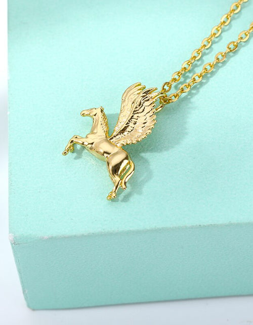 Load image into Gallery viewer, Stainless Steel Pegasus Necklace For Women Men Goth Gold Color Necklace Pendant 2020 Fashion Choker Boho Jewerly Christmas Gift
