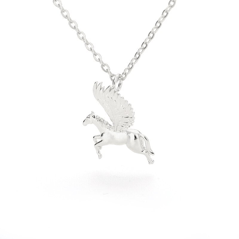 Stainless Steel Pegasus Necklace For Women Men Goth Gold Color Necklace Pendant 2020 Fashion Choker Boho Jewerly Christmas Gift