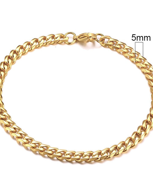 Load image into Gallery viewer, 3-11mm Chunky Miami Curb Chain Bracelet for Men, Stainless Steel Cuban Link Chain Wristband Classic Punk Heavy Male Jewelry
