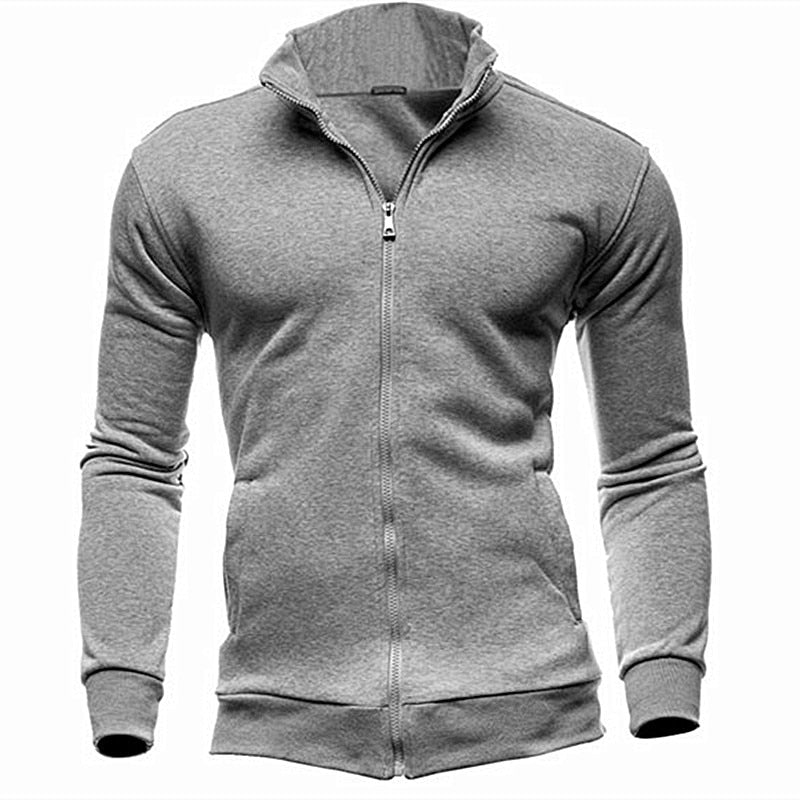 New Men&#39;s No Hoodies Sweatshirts Zipper Stand Collar Men Sweatshirts For Male No Hooded Sweatshirt Man Pullover