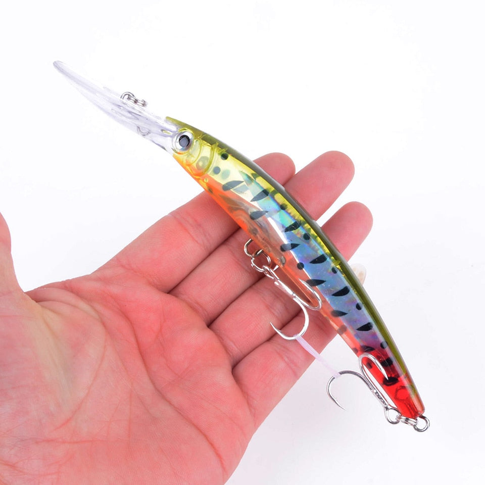 1pcs 17cm 24g Wobbler Fishing Lure Big Crankbait Minnow Peche Bass Trolling Artificial Bait Pike Carp lures Peche Fishing tackle