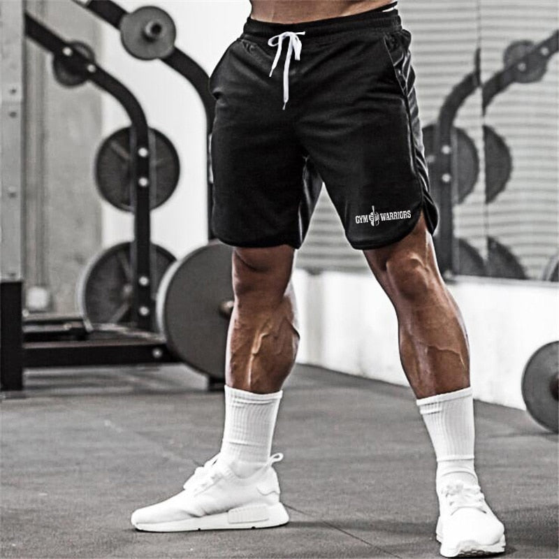 Summer Brand Mesh Quick Dry Fitness Shorts Men Gym Knee Length Bodybuilding Active Shorts Joggers Workout Sweat Short Pants