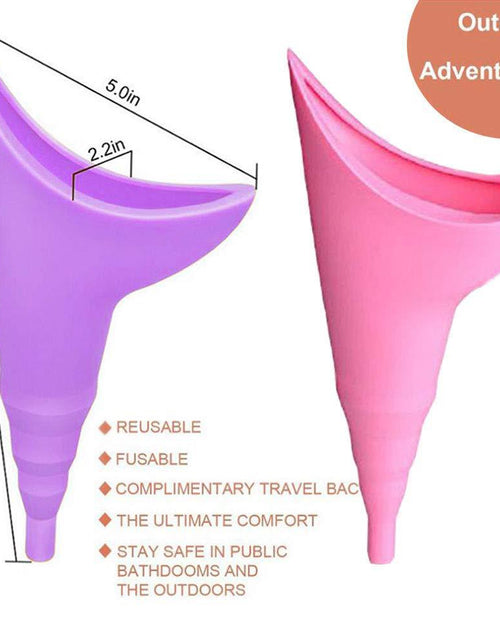 Load image into Gallery viewer, Ladies portable outdoor emergency standing urinal female silicone urinal
