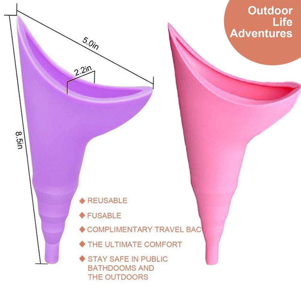 Ladies portable outdoor emergency standing urinal female silicone urinal