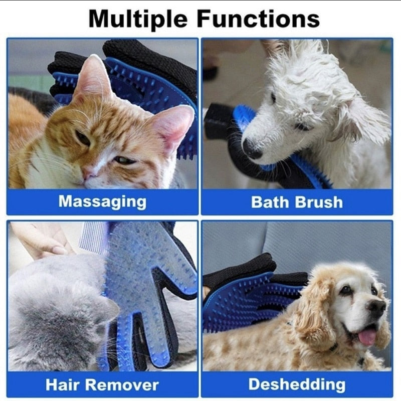 Cat gloves Pet Dog brush Cat Self Grooming shedding Glove Dog Bath Cat cleaning Supplies Pet Glove Dog Accessories