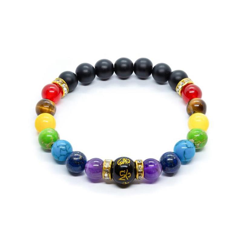 Beads Bracelet for Men Natural Volcanic Stone Bead Tibetan Buddha chakra Lava Stone Diffuser Bracelets Men Fashion New Jewelry